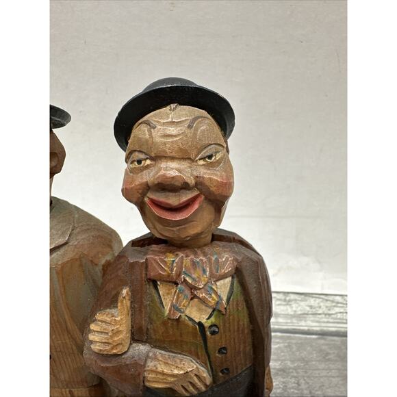 Vintage ANRI Italy Carved Wood Music Box Bar Set Corkscrew Bottle Opener {L} - Picture 2 of 16